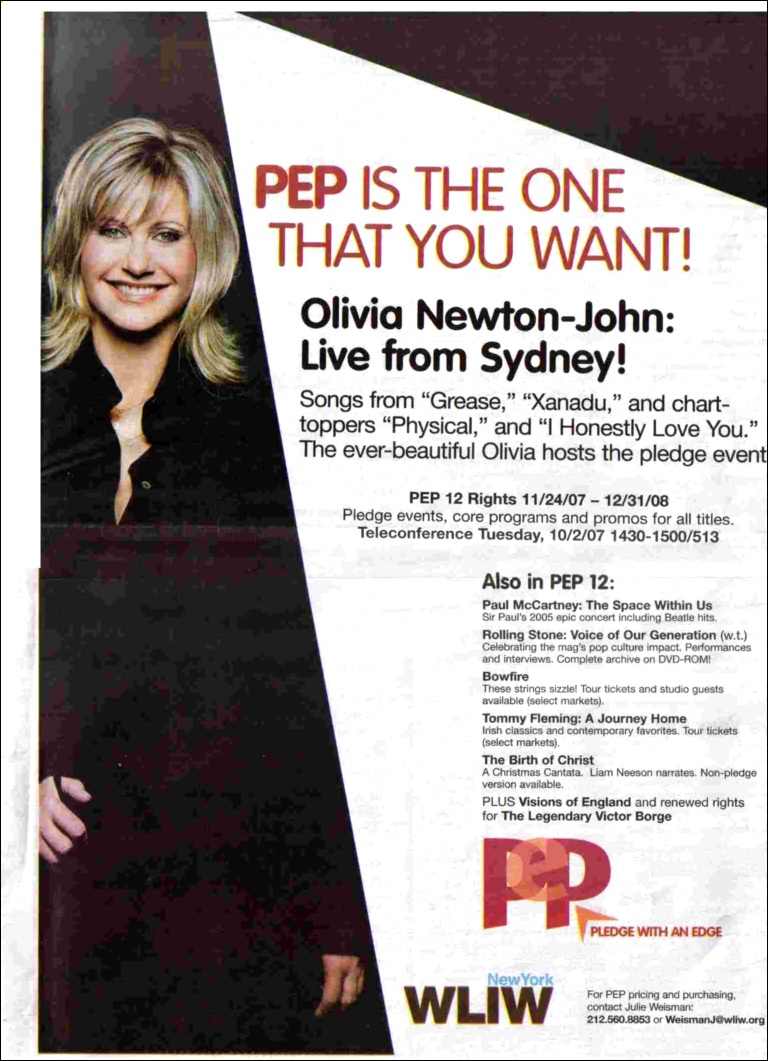 Olivia Newton-John PBS Olivia in Sydney concert 2007