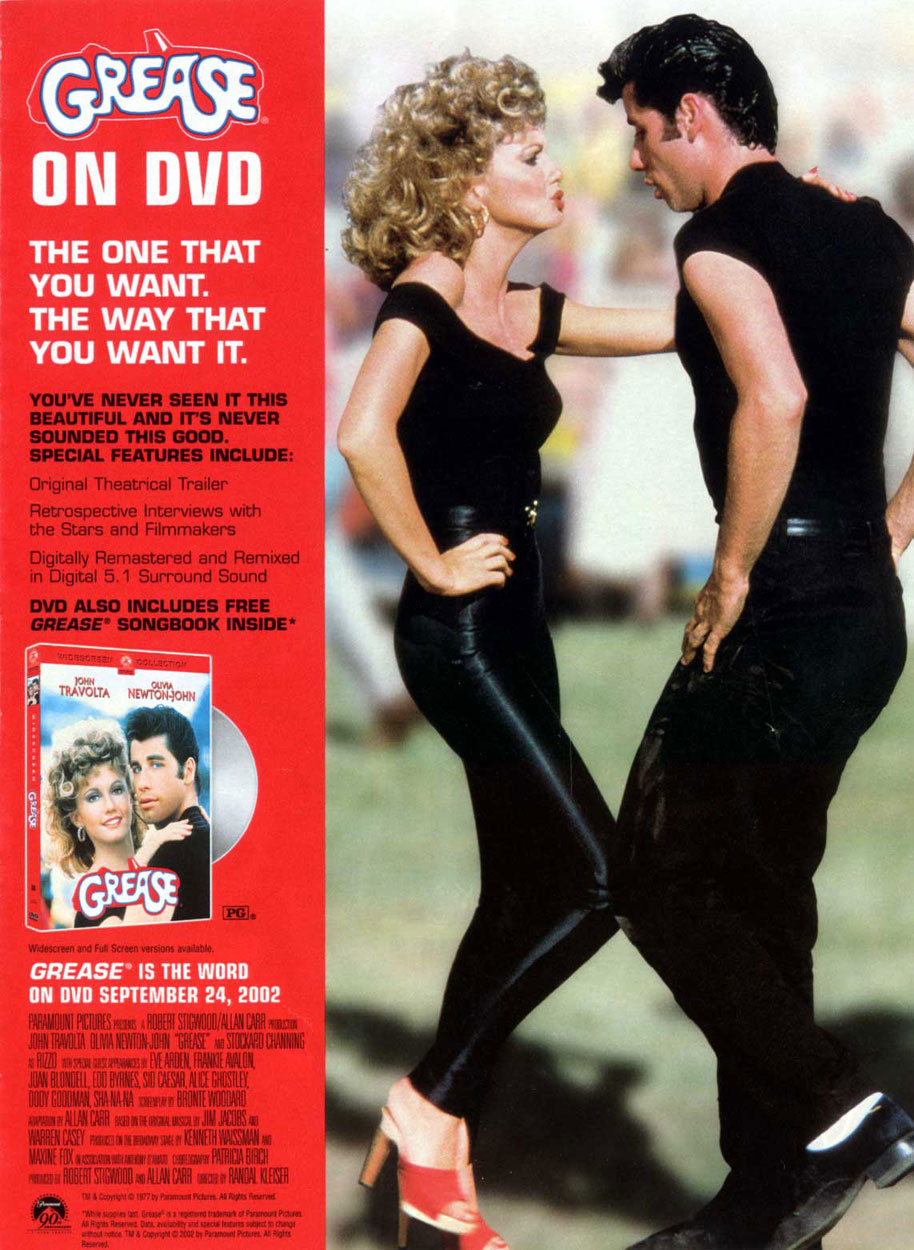 Grease DVD Ad