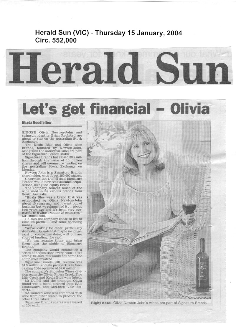 Let's get financial - Olivia - Herald Sun