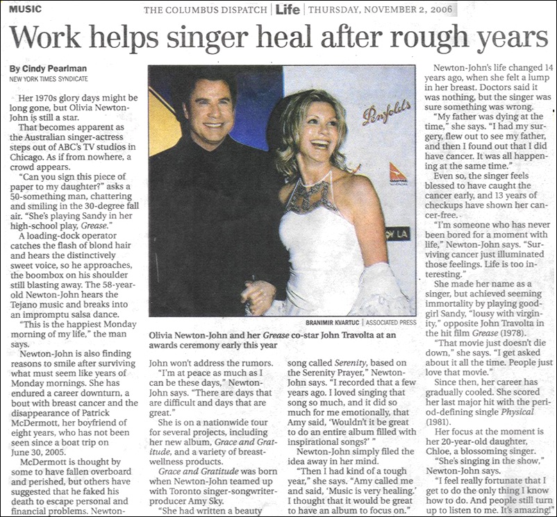 Work helps singer heal - Columbus Dispatch