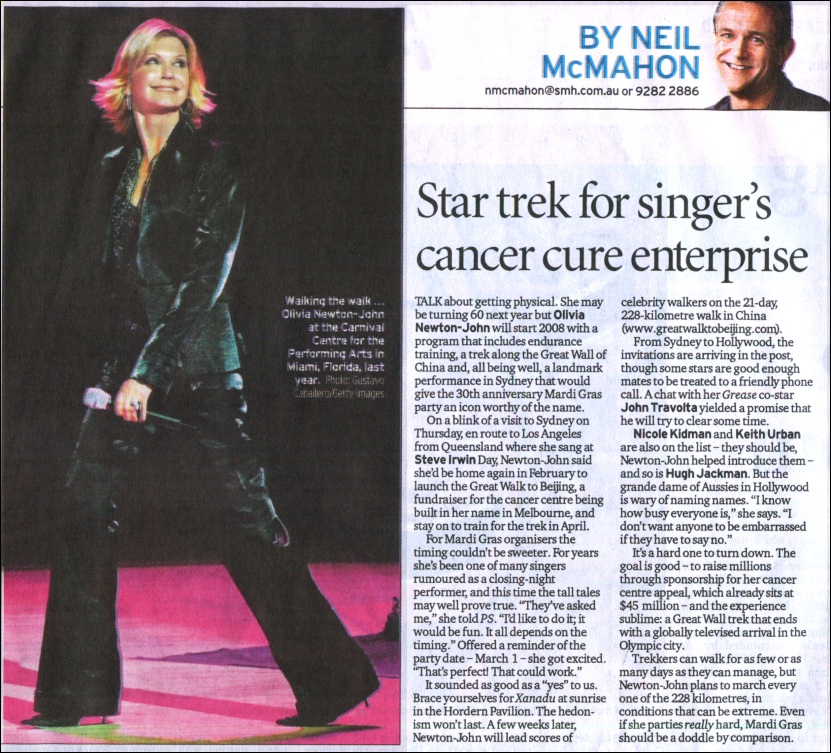 Star Trek for singer's cancer cure enterprise - pic - Sydney Morning Herald