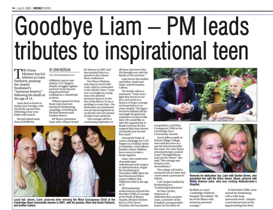 Goodbye Liam - Weekly News