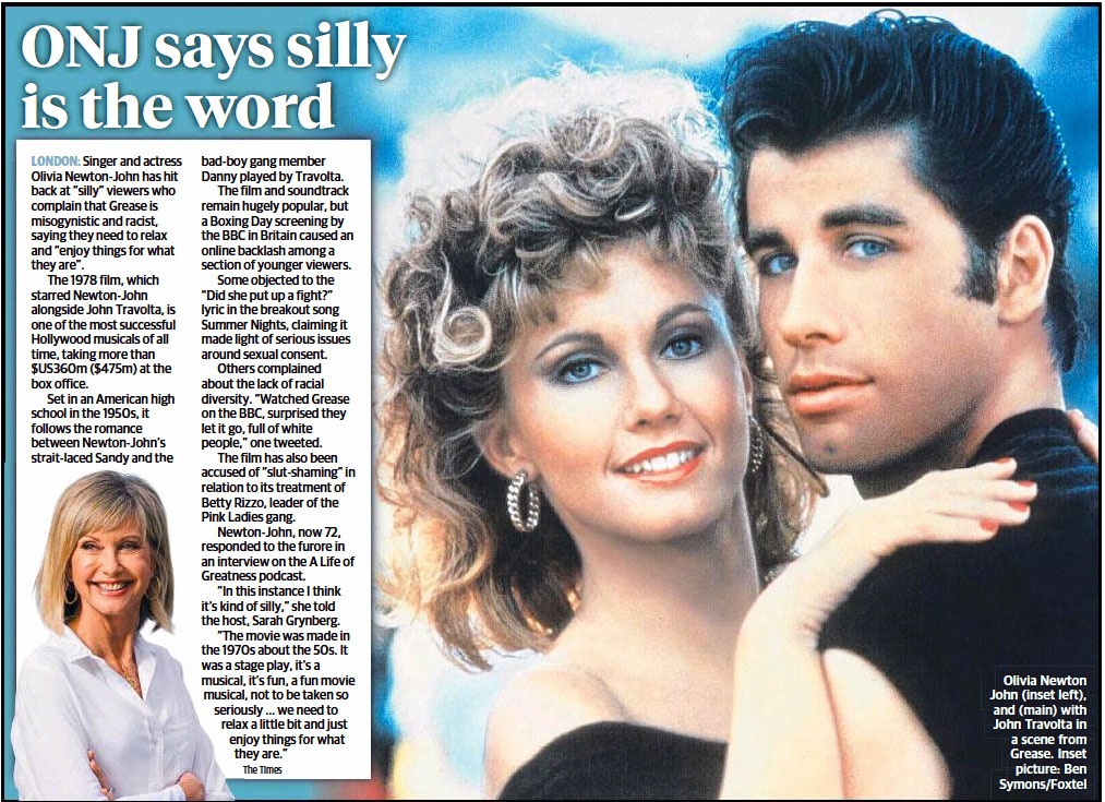 ONJ Says Silly Is The Word - Telegraph