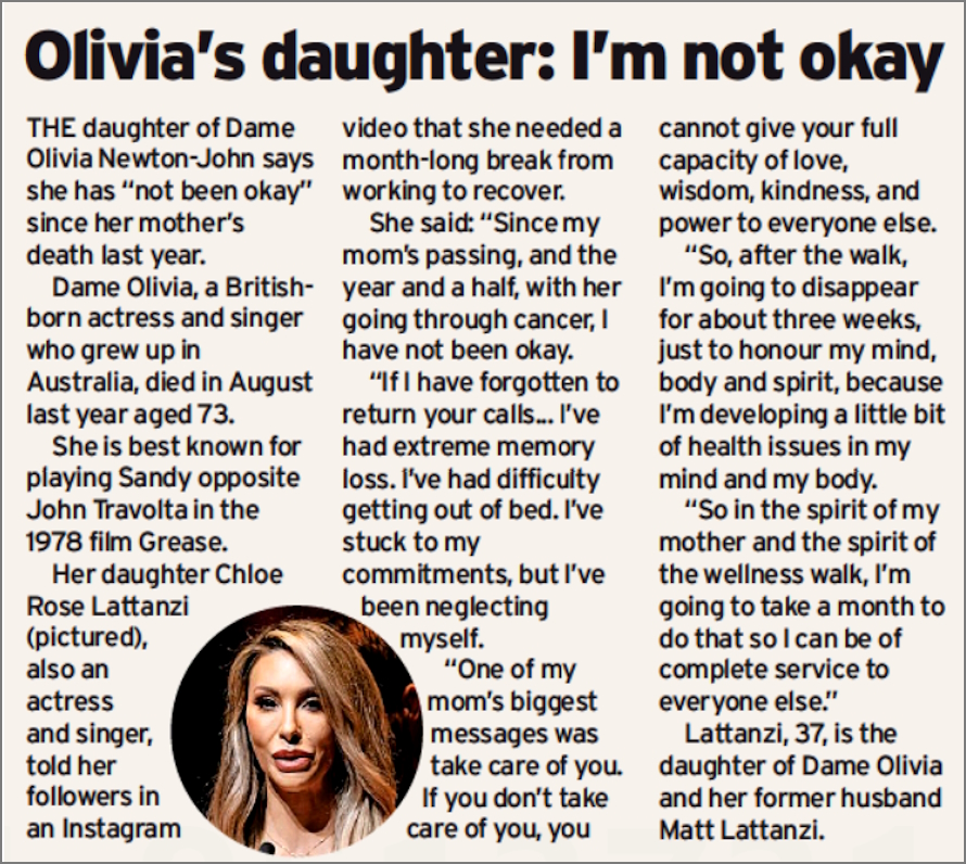 Olivia's Daughter I'm Not Okay - Huddersfield Examiner
