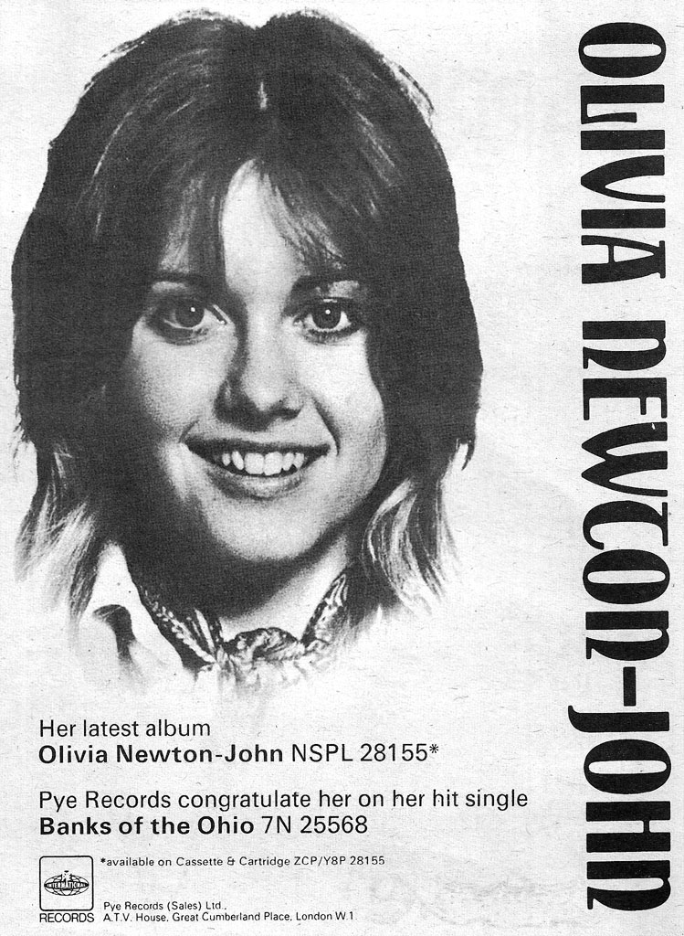 Pye ad for album Olivia Newton-John - NME