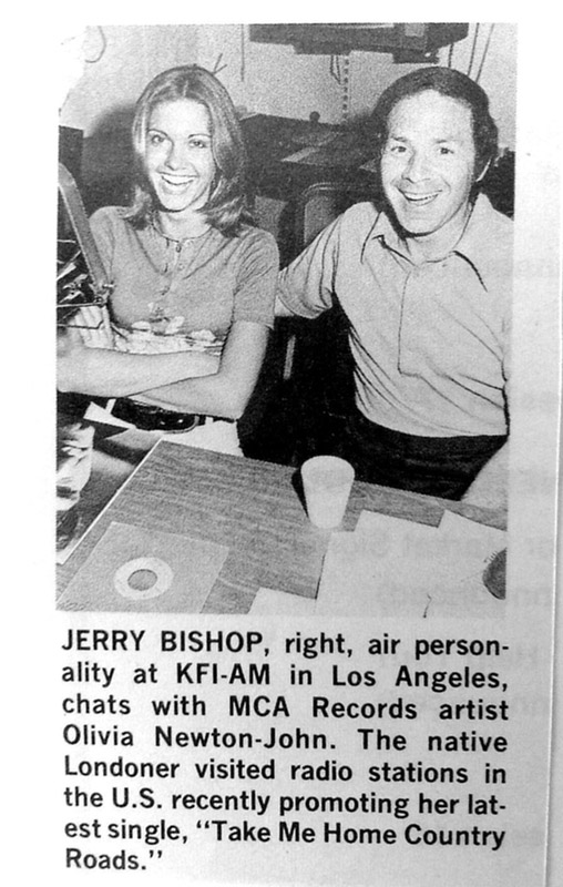 Jerry Bishop at KFI-AM in LA chats to Olivia promoting Take Me Home Country Roads - Billboard