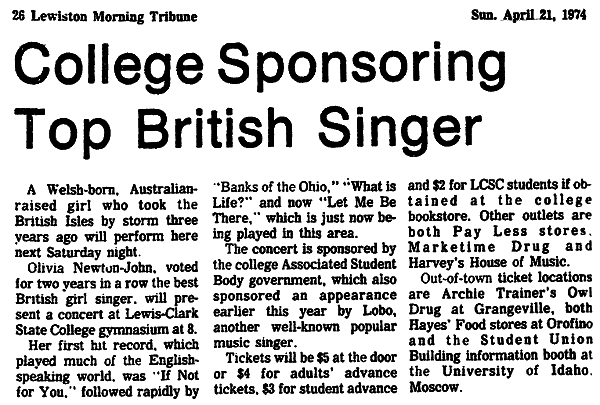 College sponsoring top British singer - Lewiston Morning Tribune