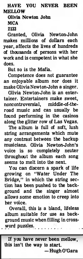 Have You Never Been Mellow album review - Statesville Record And Landmark