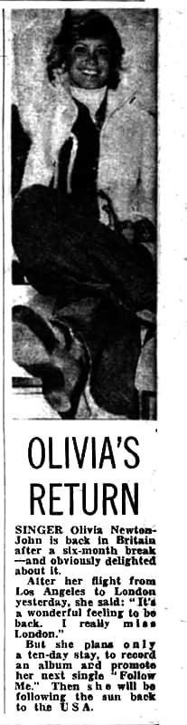 Olivia's return - Daily Mirror
