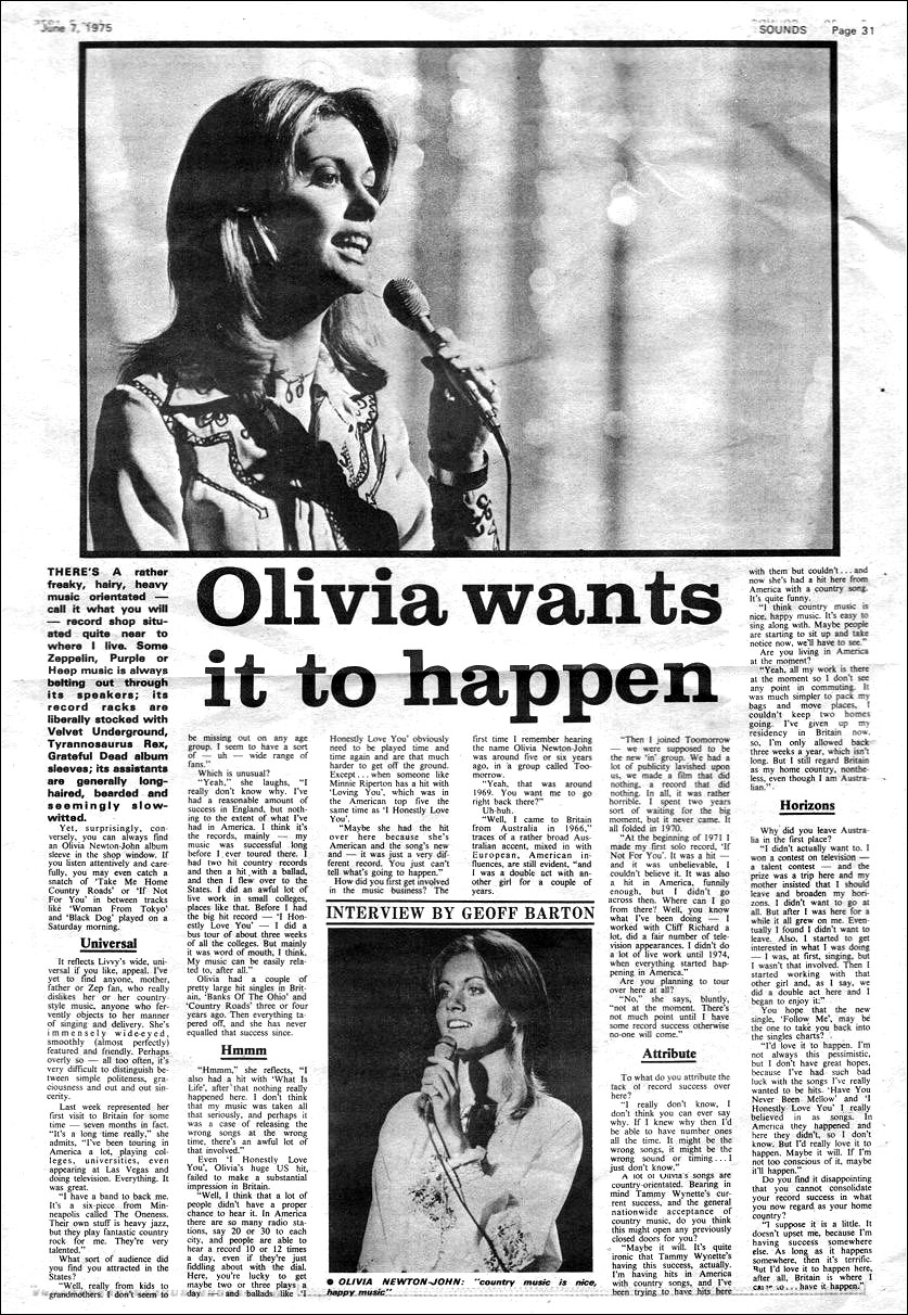 Olivia wants it to happen - Sounds
