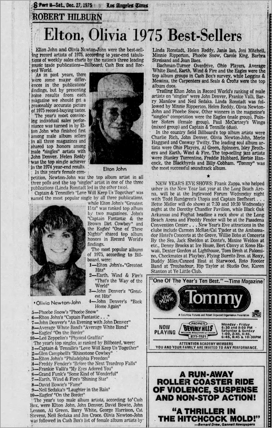 Elton, Olivia 1975 Best Sellers - Los Angeles Times