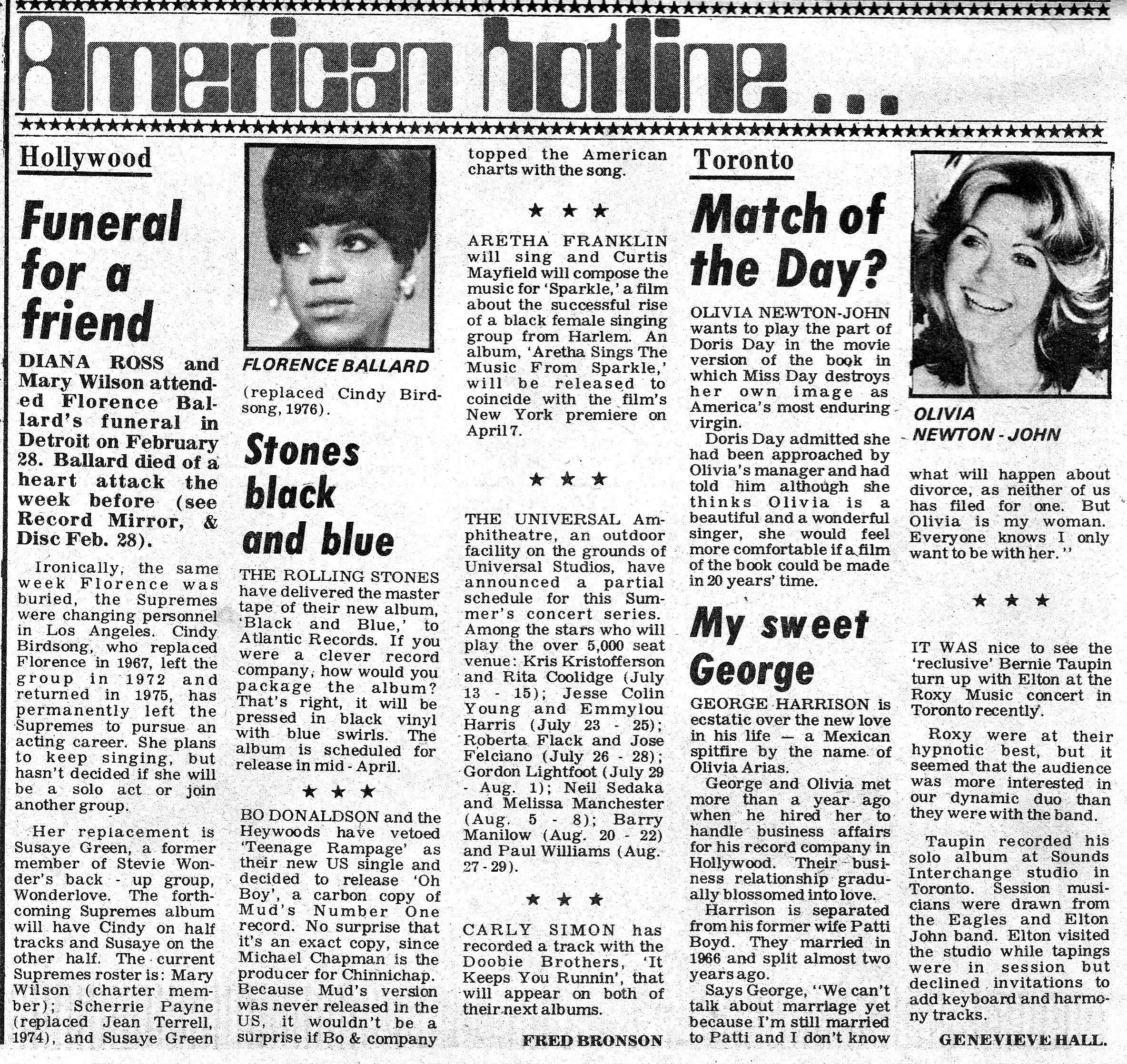 America hotline (Olivia investigates playing Doris Day in a biopic) - Record Mirror