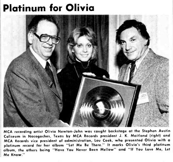 Platinum for Olivia - Record World