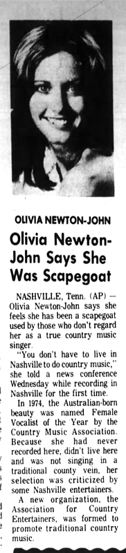 Olivia says she was scapegoat (CMA Awards-ACE formation) - The Index Journal