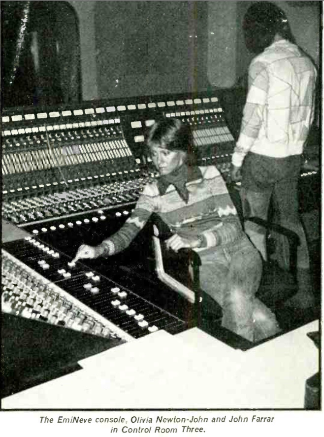 Olivia and John Farrar in Control Room 3 - Studio Sound