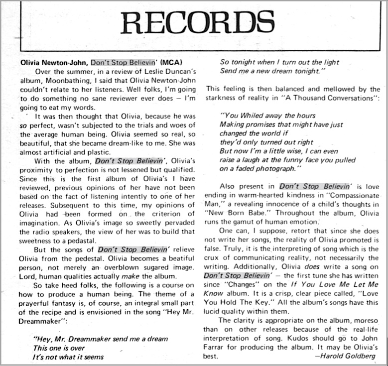 Don't Stop Believin' album review - The Spectrum