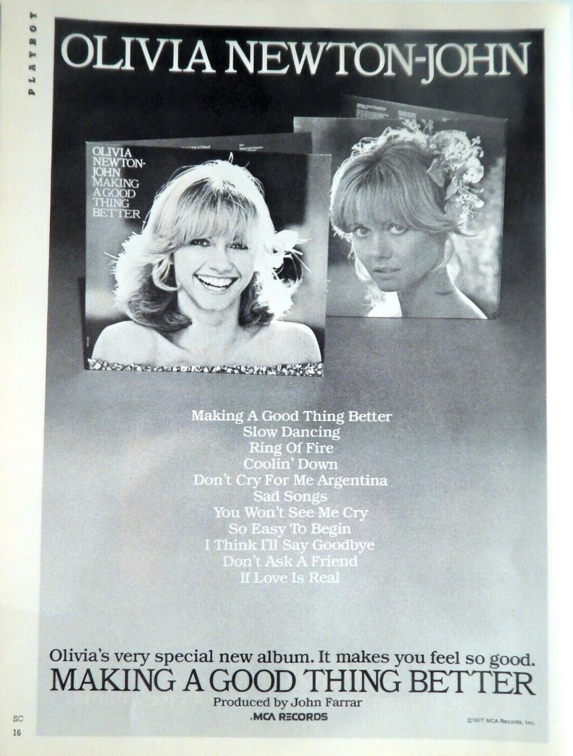 ad for Making a Good Thing Better album - Playboy