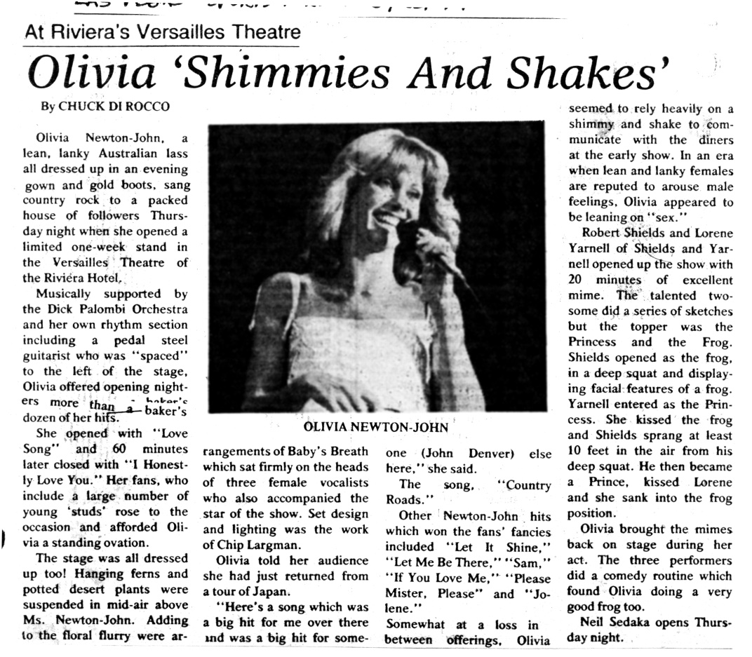 Olivia shimmies and shakes - Las Vegas Sports Forum