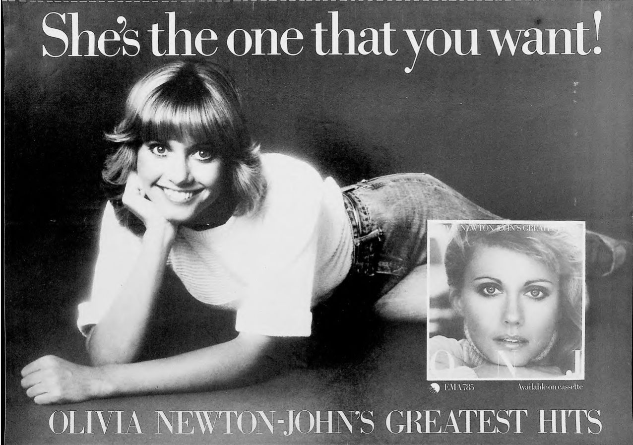 She's The One That You Want - ad for Greatest Hits 1 - Music Week