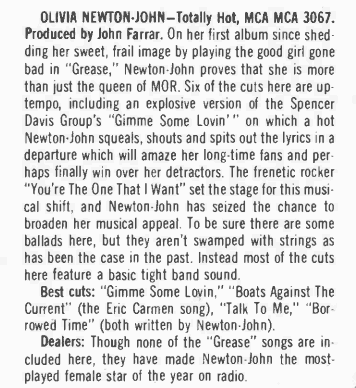 review of Totally Hot album - Billboard