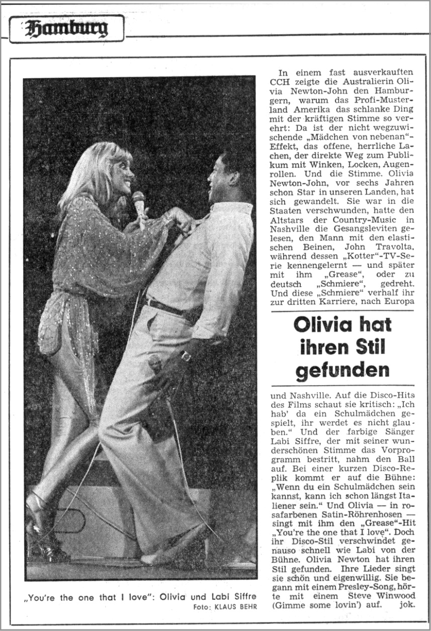 Olivia and Labi Siffre - Hamburger Abendblatt