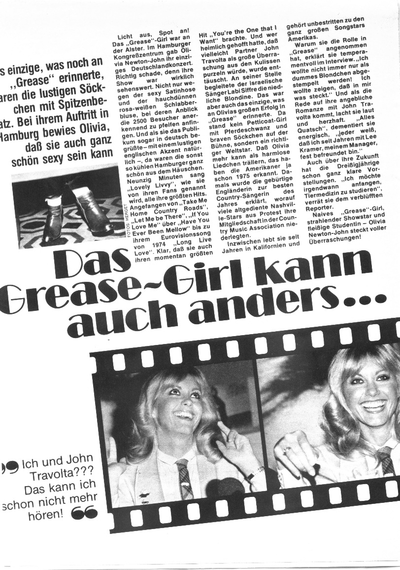 Olivia on tour - Das Freizeit Magazin, January 2 1979