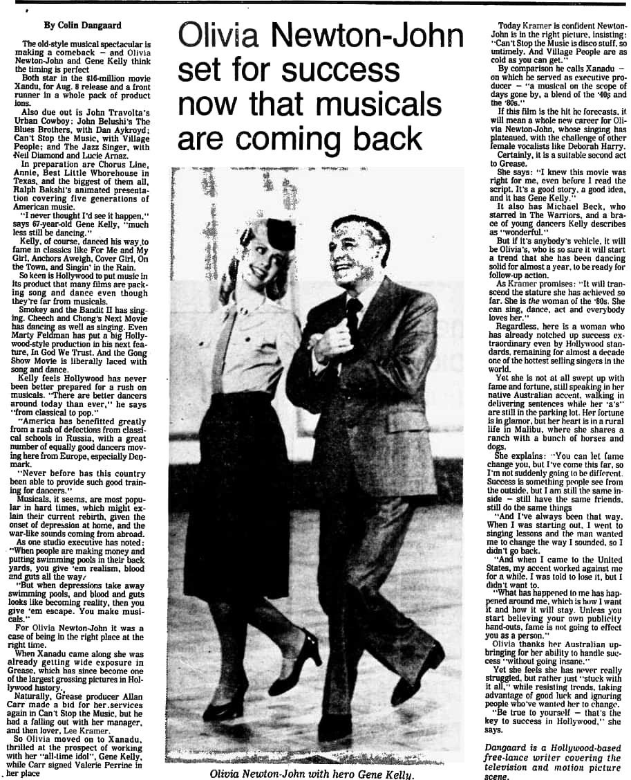 Olivia set for success now musicals are coming back - The Phoenix