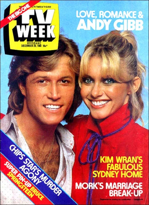 Andy Gibb and his girls - TV Week