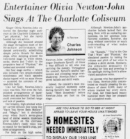 Olivia Newton-John Charlotte Observer Sept 12 1982 article