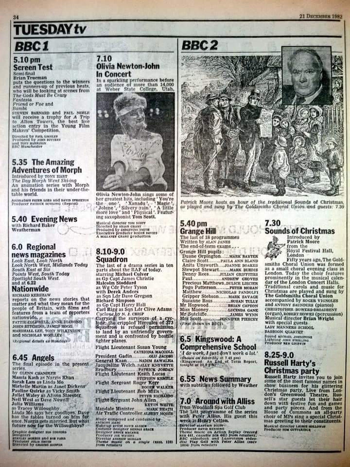 UK TV listings for Live in Concert 1982 - Radio Times
