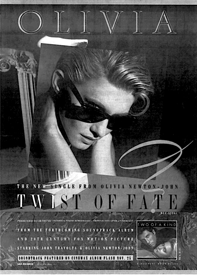 Twist of Fate Single Promo Ad - Radio And Records