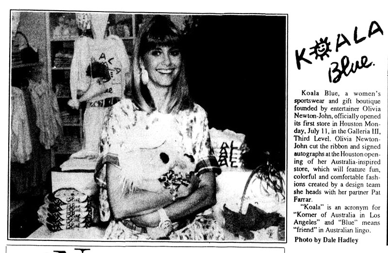 Olivia opening a Koala Blue store in Houston's Galleria III - The Texan Newspaper