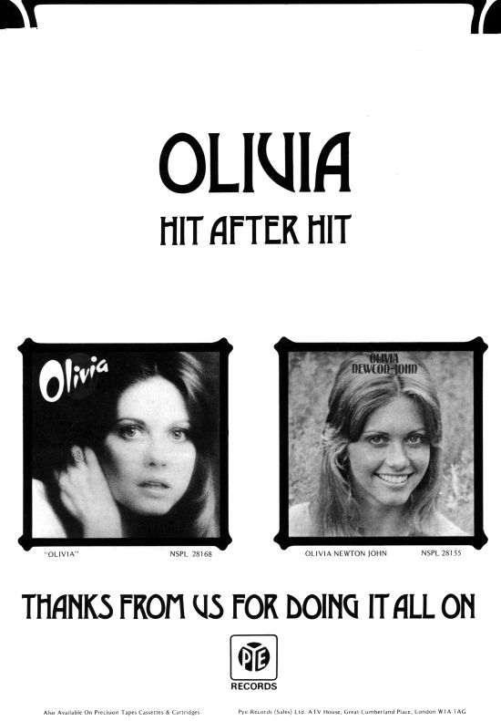 Olivia guested on Cliff Richard's 1972 UK tour