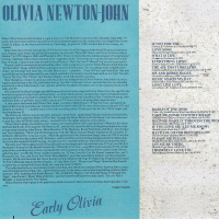Olivia Newton-John Early Olivia, 1989 CD back cover