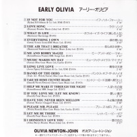 Olivia Newton-John Early Olivia, 1989 CD inside sheet