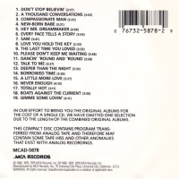 Olivia Newton-John Two on One Don't Stop Believin' and Totally Hot CD back cover