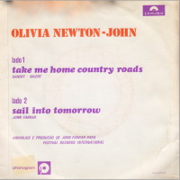Take Me Home Country Roads b/w Sail Into Tomorrow back cover from Portugal