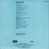 Hammerhead (Olivia on backing vocals) back cover from Australia
