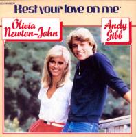 Rest Your Love On Me single picture sleeve - front Olivia and Andy Gibb
