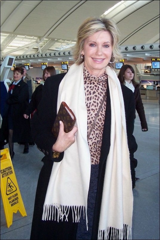 Olivia Newton-John at the airport Feb 2007