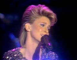 Screenshot from Olivia's 1982 concert video