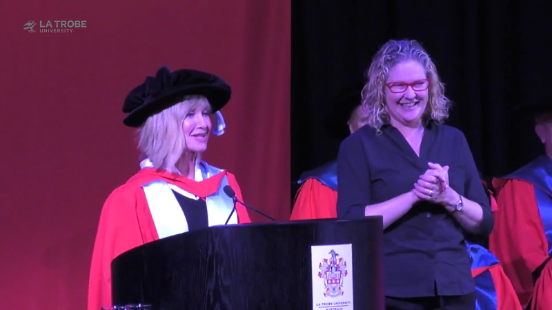 Olivia Newton-John receives Honorary Doctorate LaTrobe University 2018