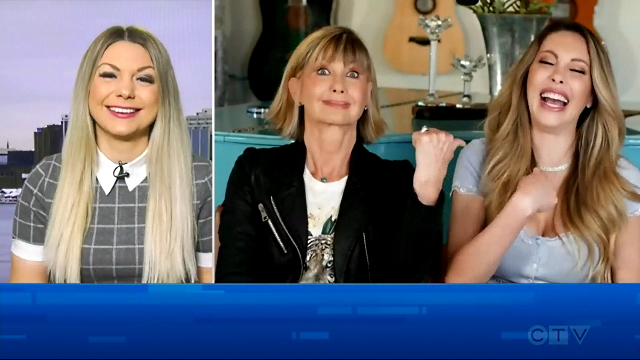 Olivia Newton-John and Chloe on CTV news