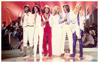 Olivia Newton-John with Andy Gibb and ABBA