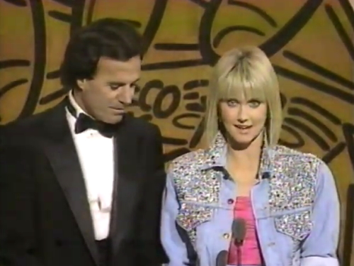 Olivia Newton-John at The Grammys 1987