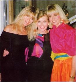 Irene with daughters Olivia and Rona 1987