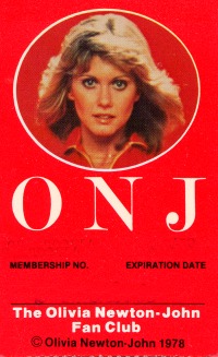1978 Fan Club Corporation of America Olivia Newton-John pack