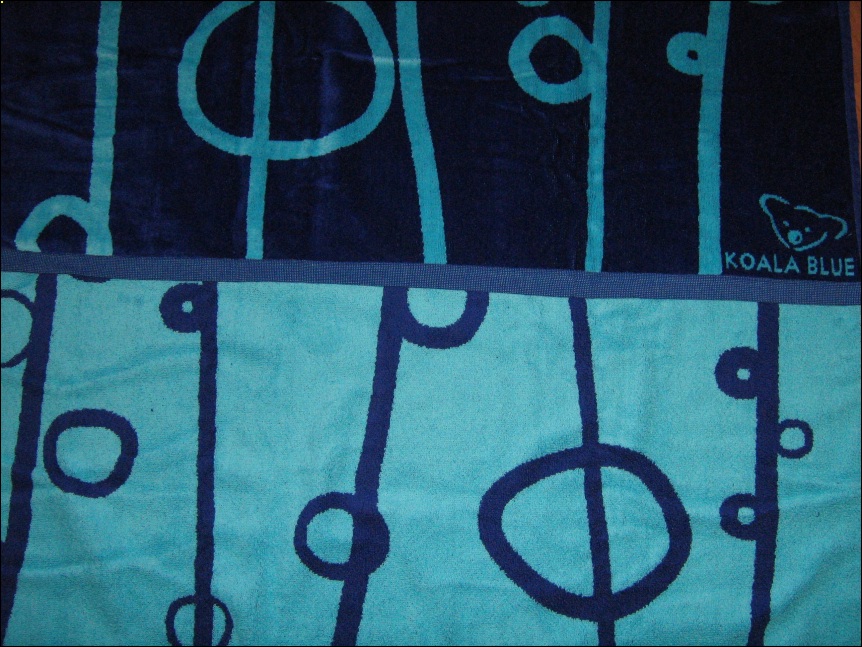 Olivia Newton-John Koala Blue beach towels 2007