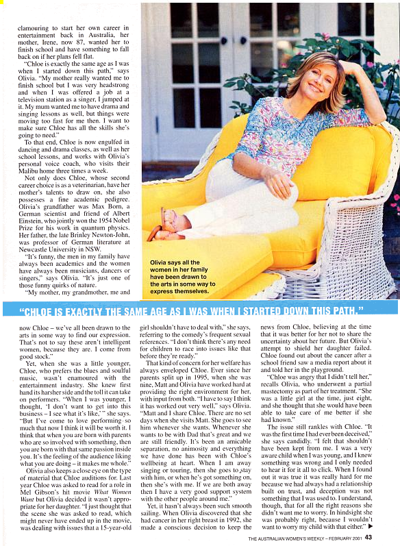 Olivia and Chloe a new star is born - Australian Women's Weekly