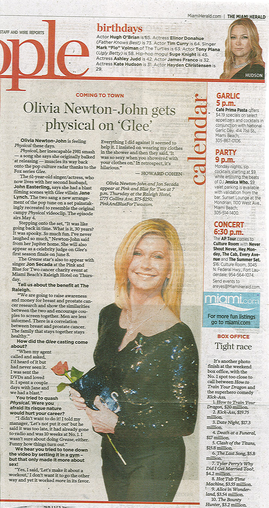 Olivia gets physical on Glee - Miami Herald